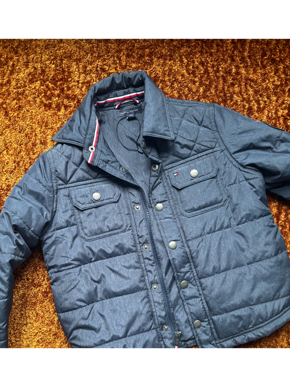 Kids Tommy Hilfiger Navy Quilted Puffer Jacket